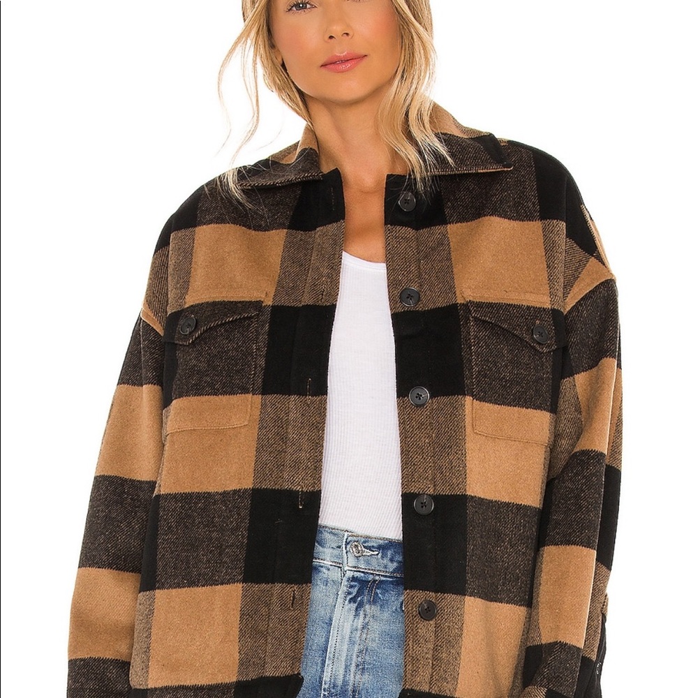 ALL SAINTS luella check print jacket